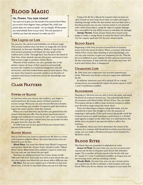 The Blood Mage's Arsenal: Essential Spells and Items for Blood Magic Wizards